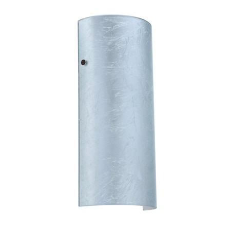 Besa Lighting Torre 14 Wall Sconce, Silver Foil, Bronze Cap Finish, 1x75W Incandescent 8192SF-BR